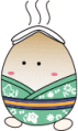 Ontama-chan in a yukata